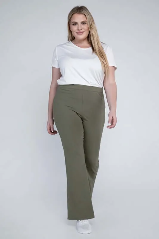 Plus Size Everyday Comfy Flare Stretchy Pants