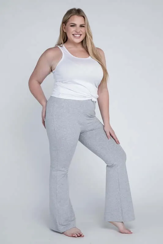 Plus Size Everyday Comfy Flare Stretchy Pants