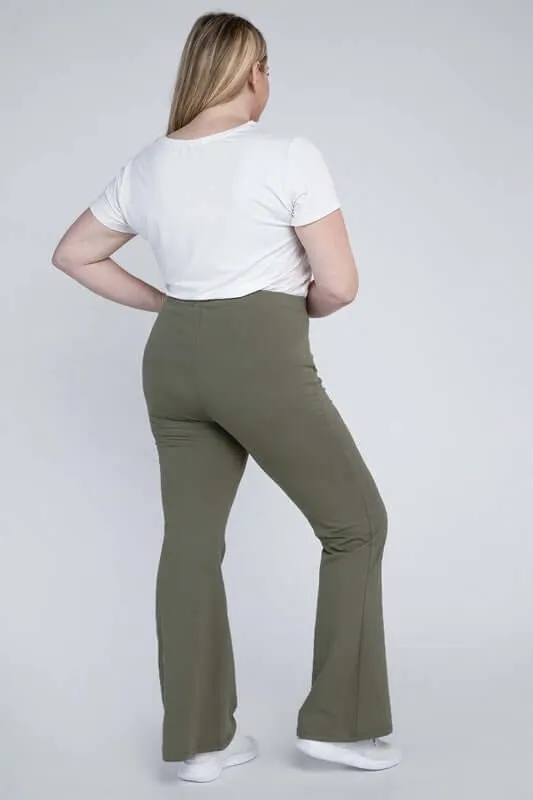 Plus Size Everyday Comfy Flare Stretchy Pants