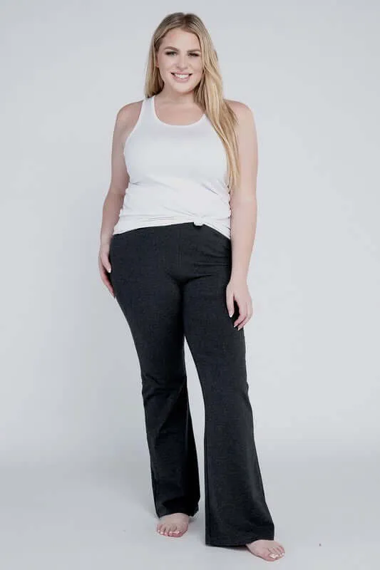 Plus Size Everyday Comfy Flare Stretchy Pants