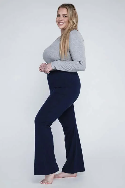 Plus Size Everyday Comfy Flare Stretchy Pants