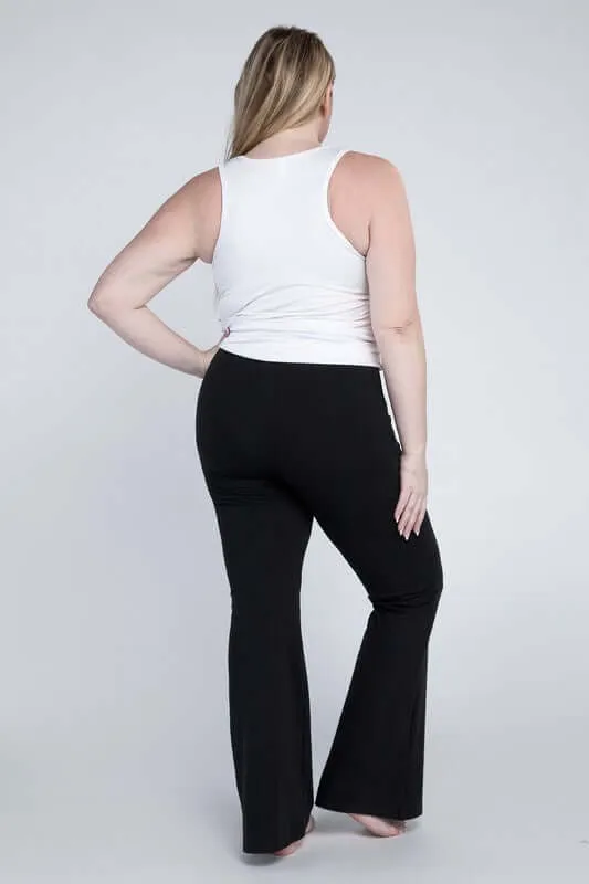 Plus Size Everyday Comfy Flare Stretchy Pants