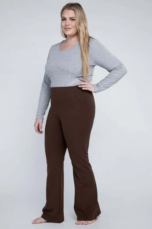 Plus Size Everyday Comfy Flare Stretchy Pants