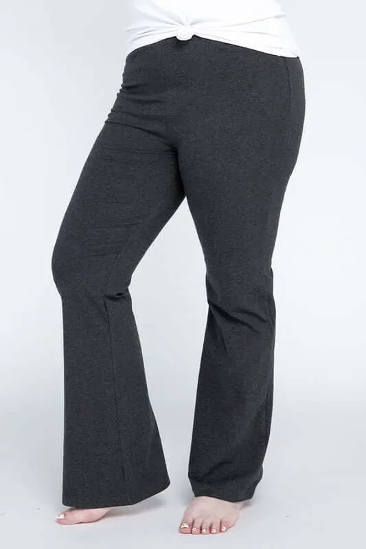 Plus Size Everyday Comfy Flare Stretchy Pants