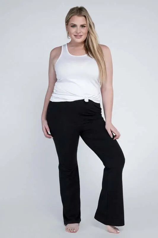 Plus Size Everyday Comfy Flare Stretchy Pants