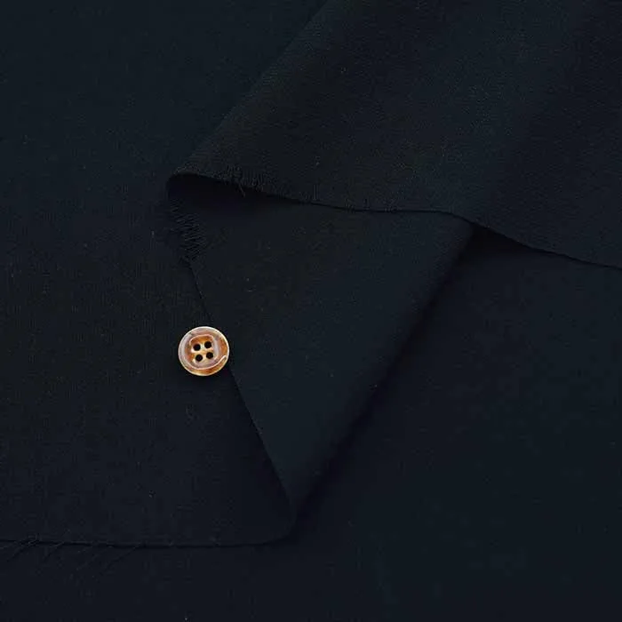 Polyester Formal Black Fabric Super Black Solid Color