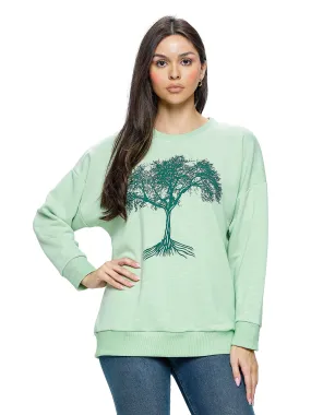 Pullover Tree of Life Print Boho Comfy