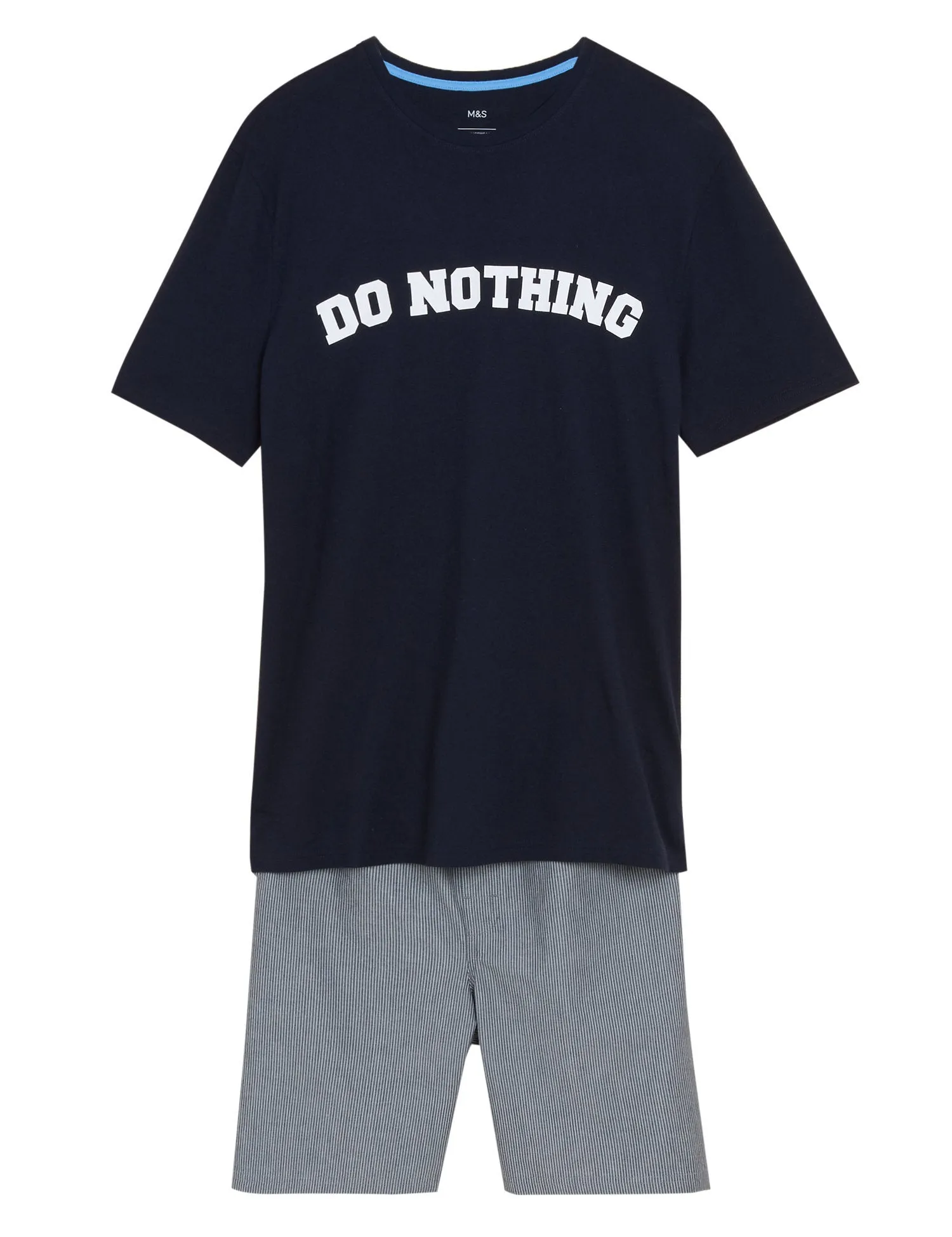 Pure Cotton Do Nothing Slogan Pyjama Set