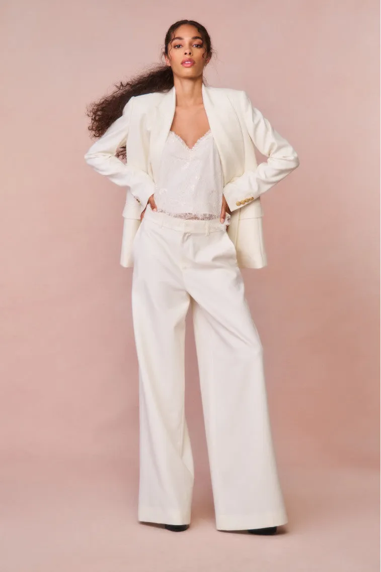 Samuela Wide Leg Trouser - CREAM