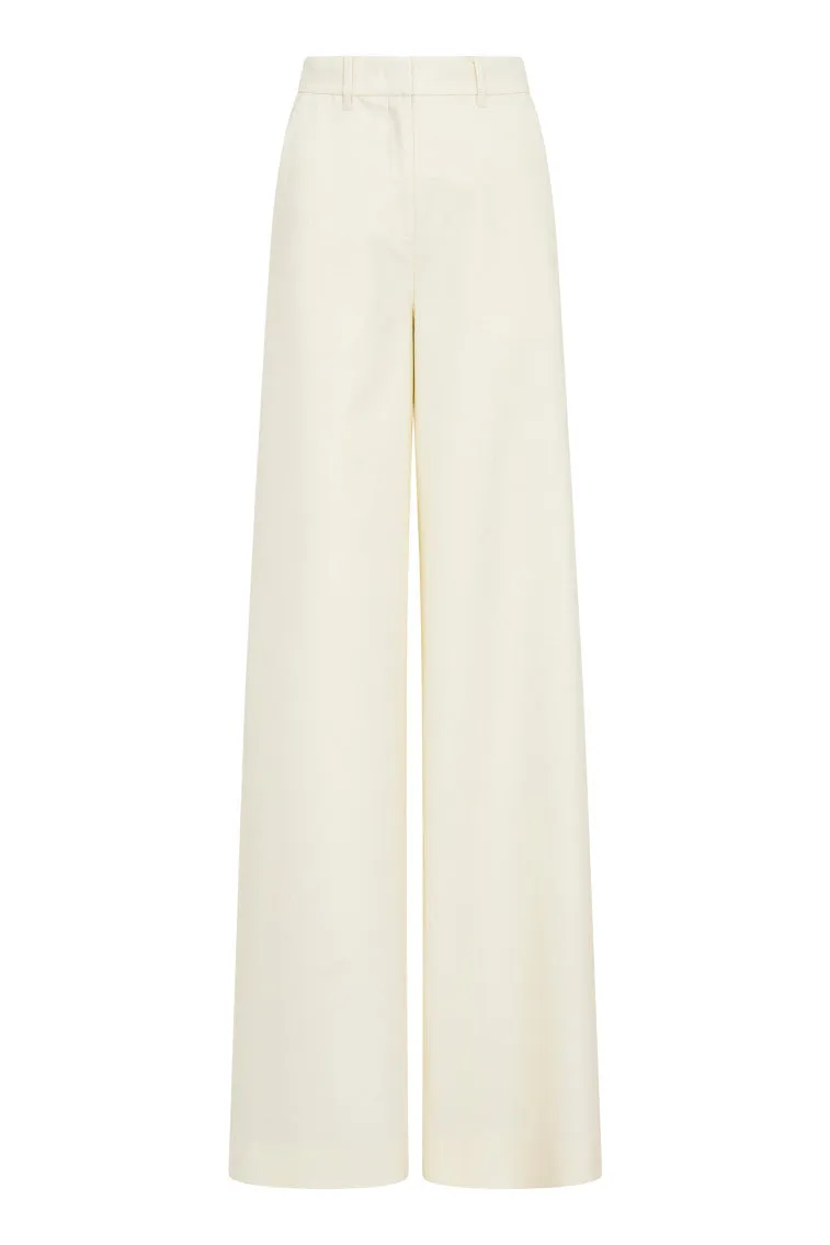 Samuela Wide Leg Trouser - CREAM