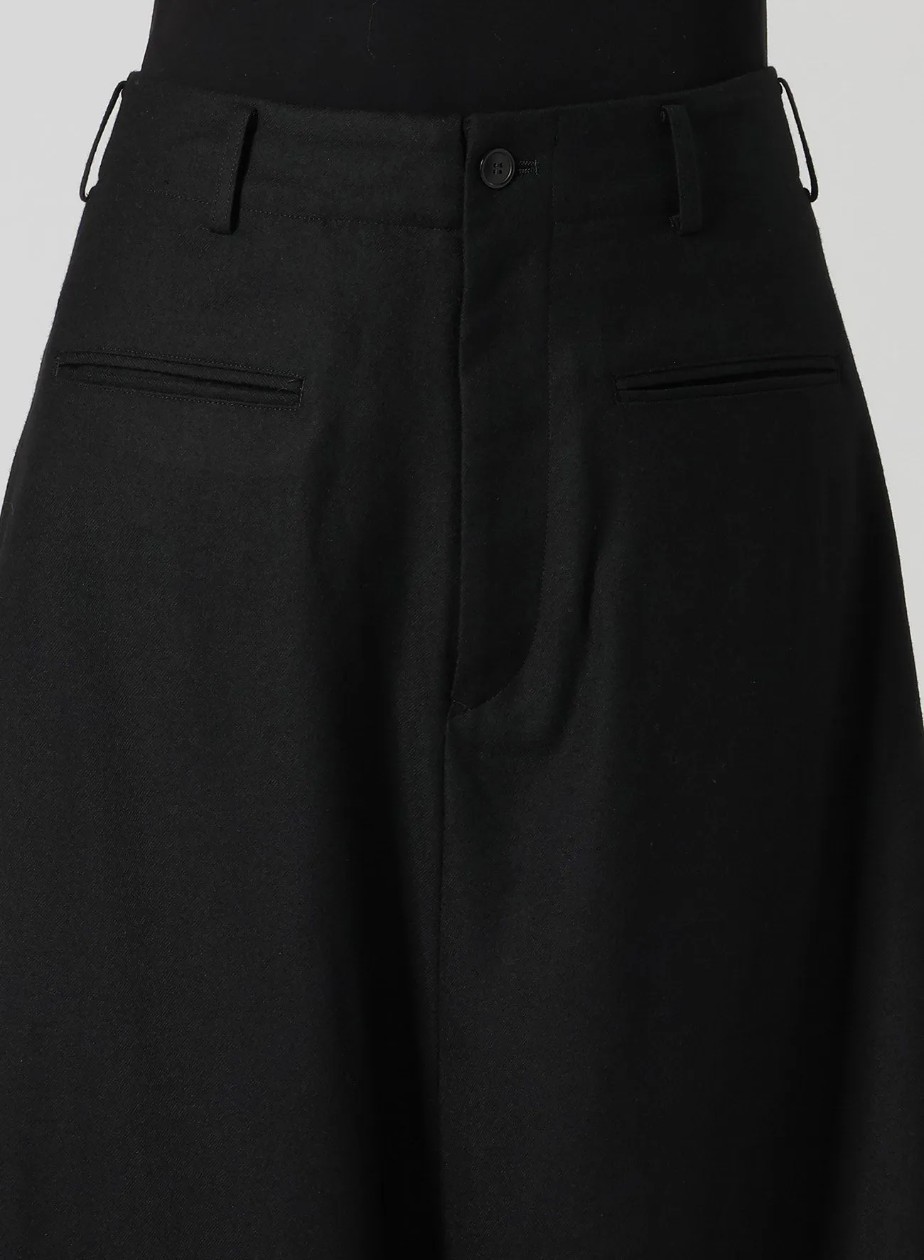 SAXONY R-BACKSIDE FLARE WIDE PANTS