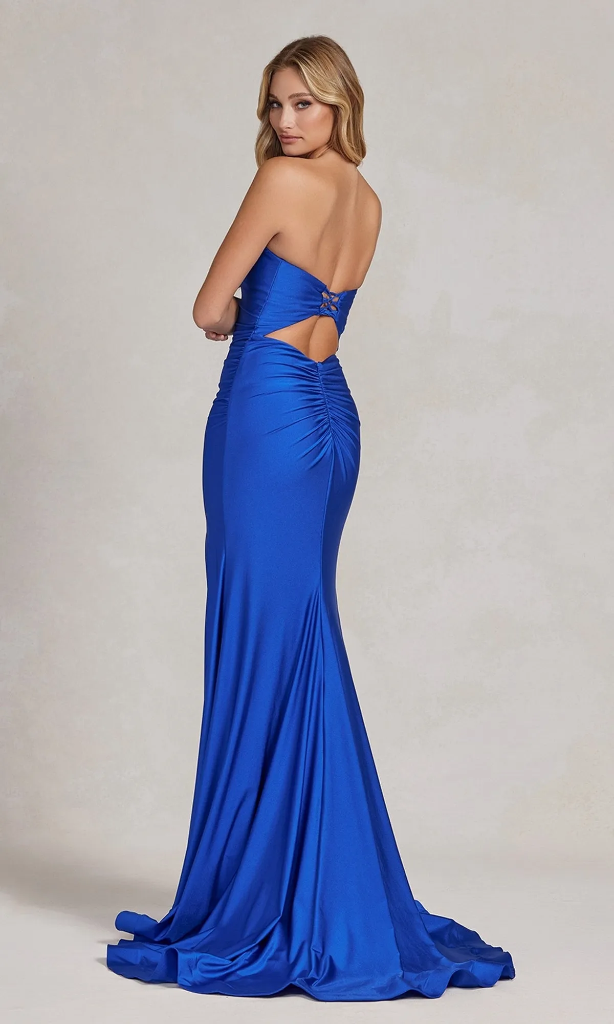 Sleek Strapless Simple Long Formal Dress