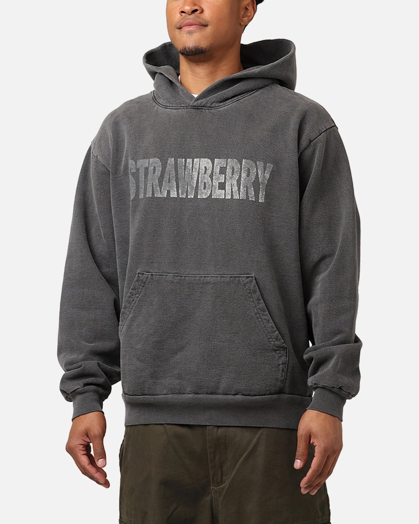 Strawberry New Arch Hoodie Vintage Black