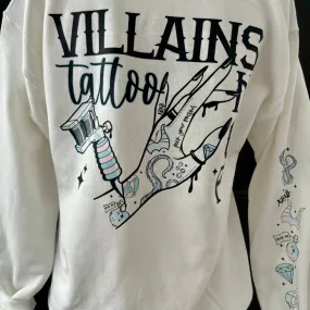 Villian Tattoo Shop Crewneck (Backside and Sleeve)