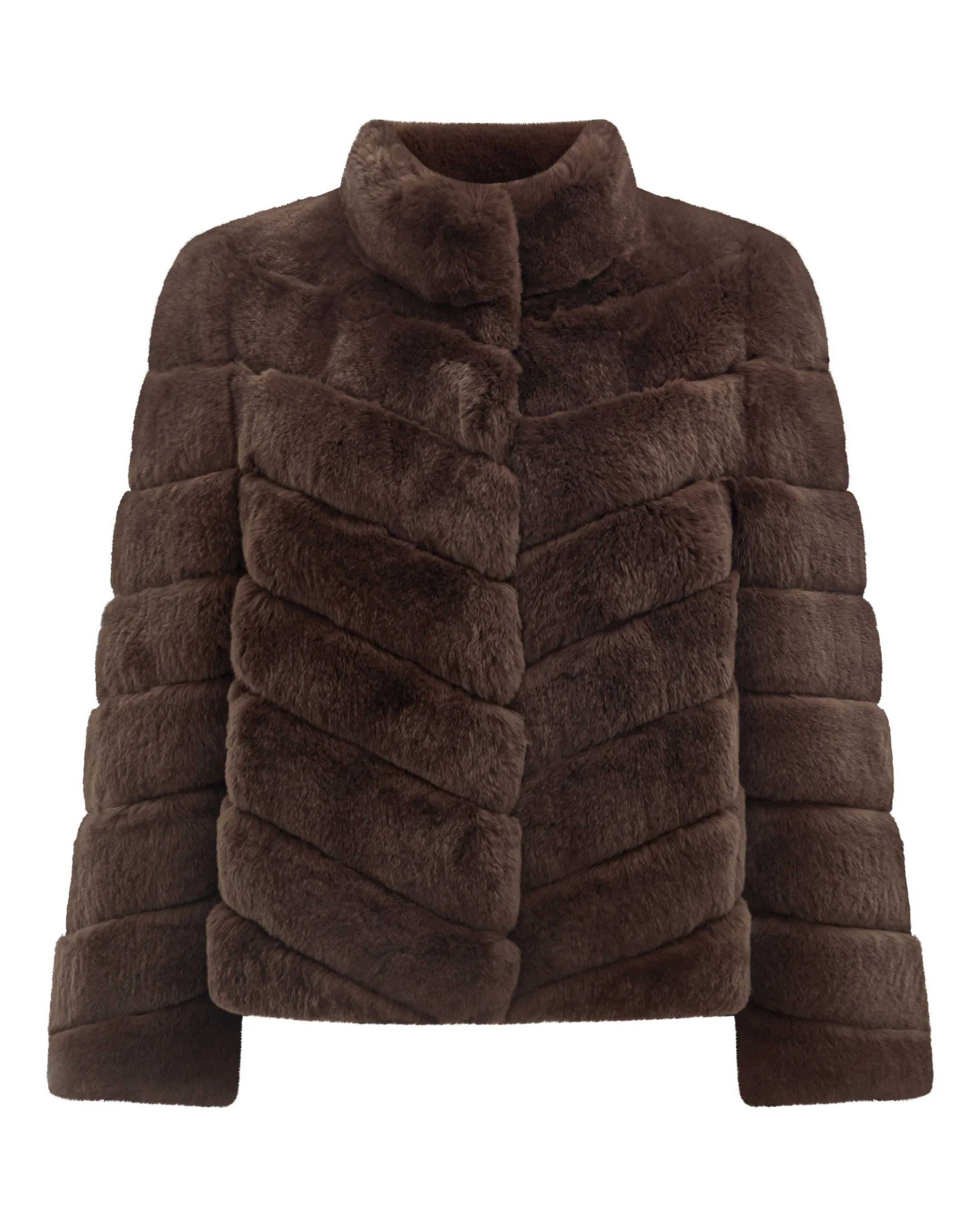 Women's Malina Fur Jacket Chocolate Brown