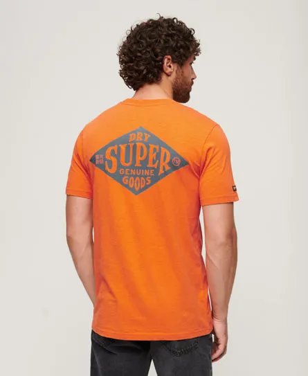 Workwear Scripted Graphic T-Shirt - Denim Co Rust Orange Slub